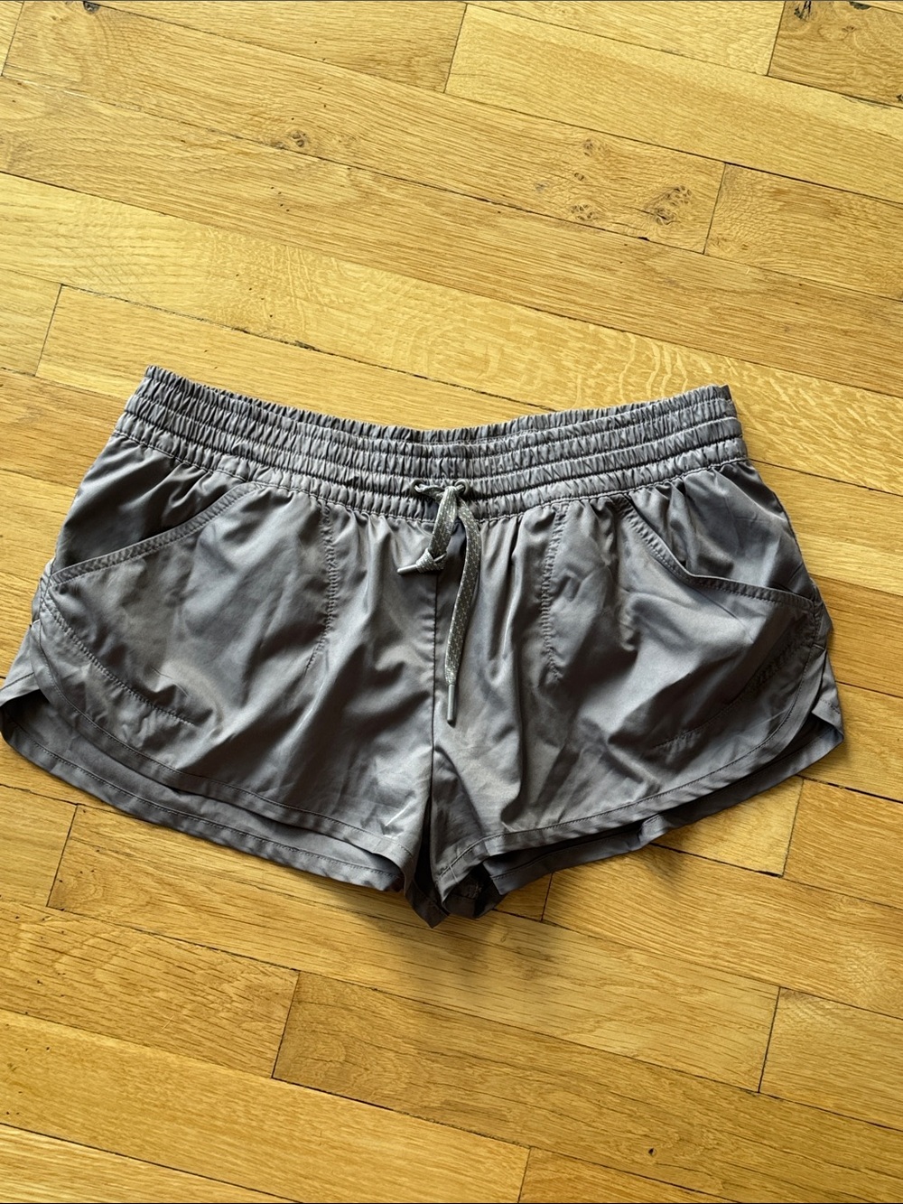 Stella Mccartney x adidas Women's Charcoal Gray Athletic Shorts with Drawstring